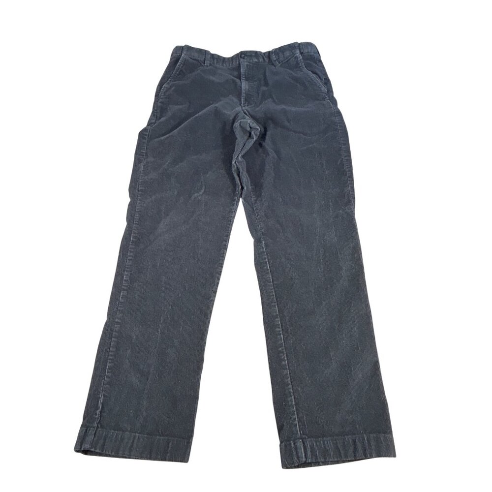 LL Bean Mens Comfort Waist Corduroy Pants 36x34 Dark Gray Cotton Blend Stretch